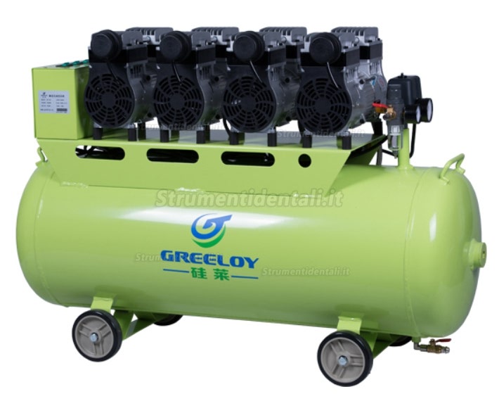 Greeloy® GA-64 120 litri compressore aria dentista silenziato senza olio 2400w